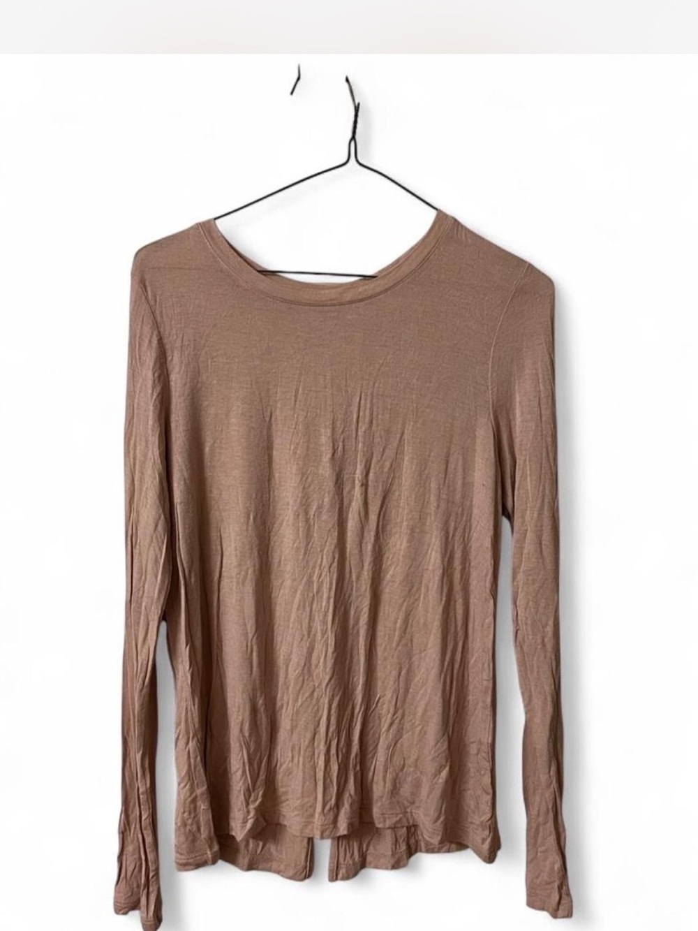 Halogen Women's Tan Long Sleeve Crewneck Top